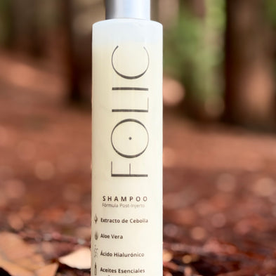 Champú FOLIC para el cuidado del cabello injertado en naturaleza