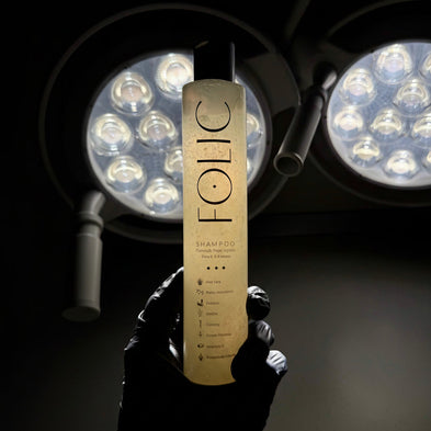 Champú FOLIC para el cuidado del cabello injertado en quirófano